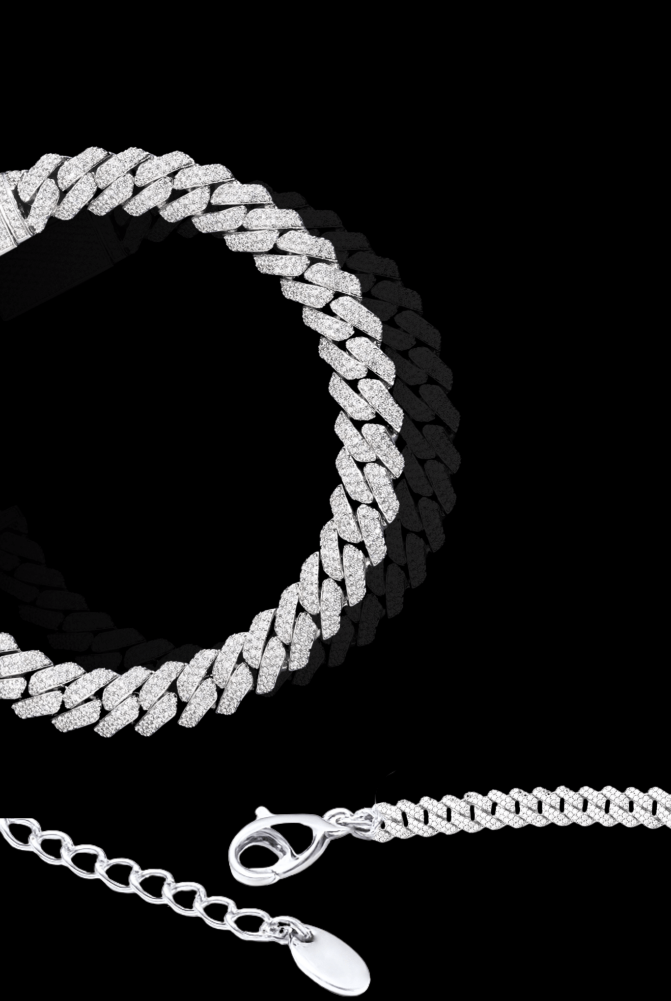 Bracciale cuban 10mm regolabile acciaio - OFMND