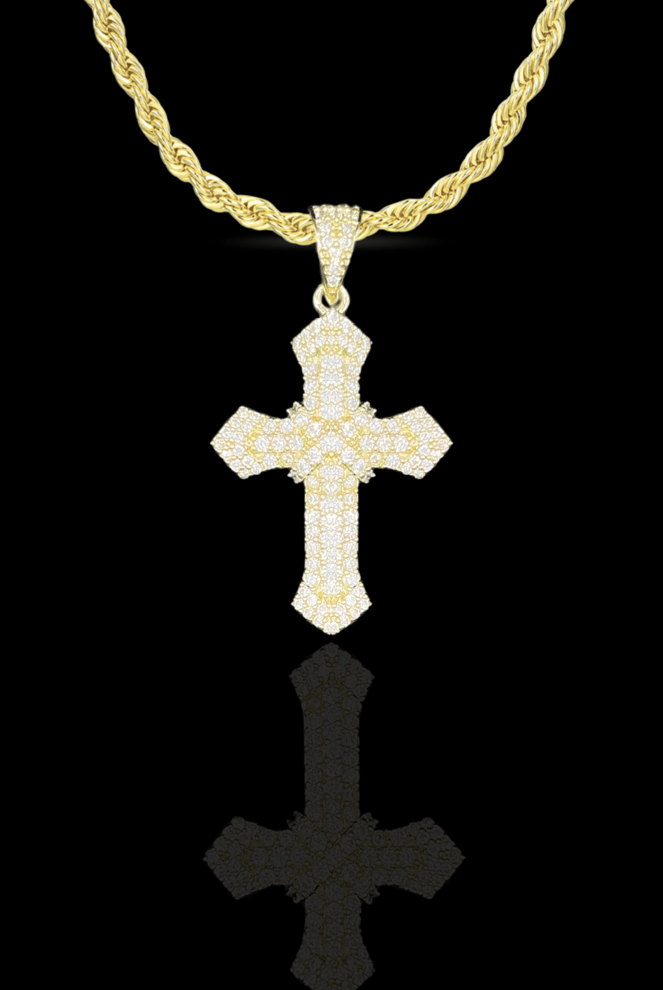 Collana cross pavè - OFMND