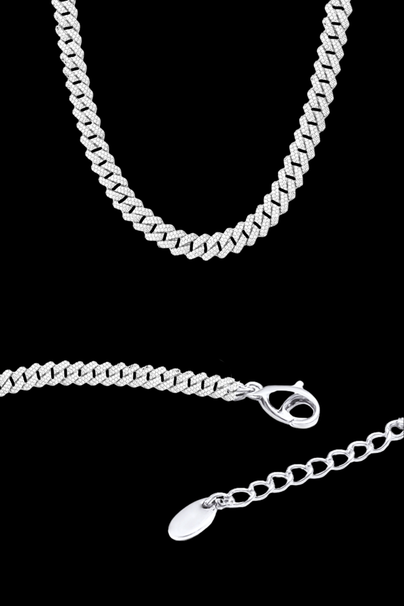 Collana cuban regolabile acciaio - OFMND