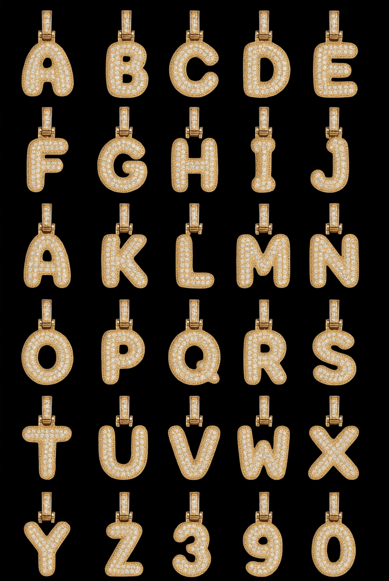 Collana letter pavè - OFMND