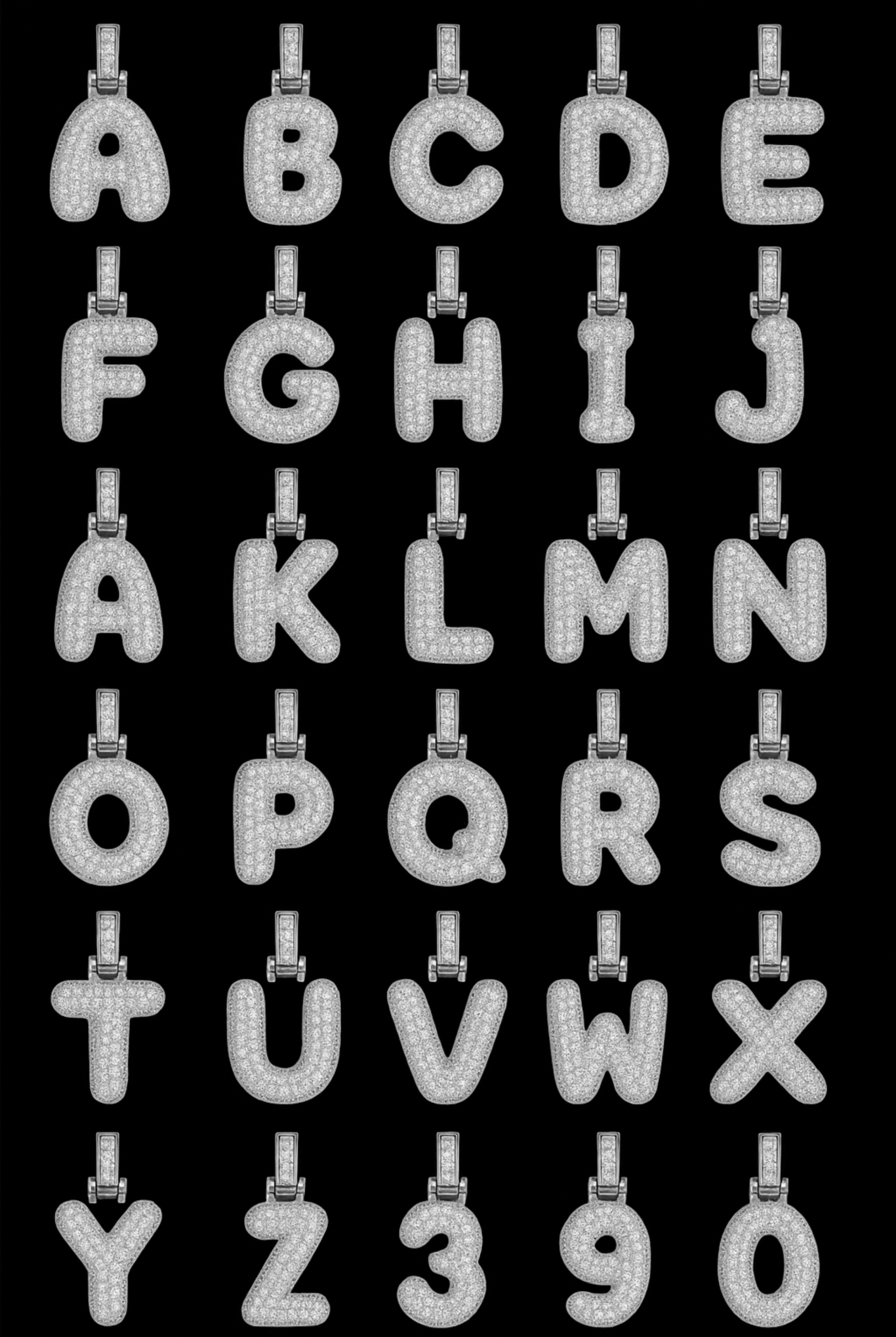 Collana letter pavè - OFMND