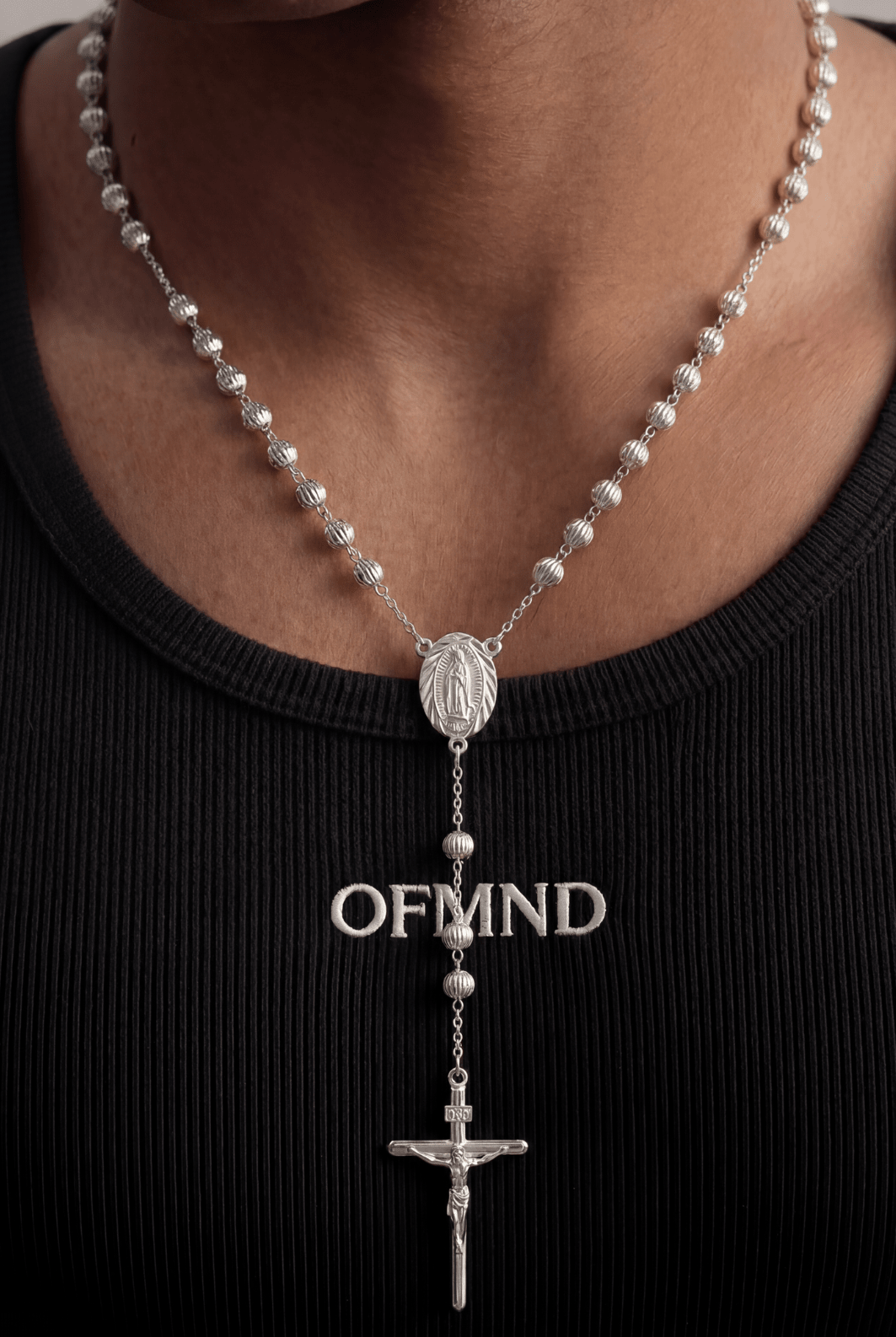 Collana rosario sfaccettato 6mm - OFMND