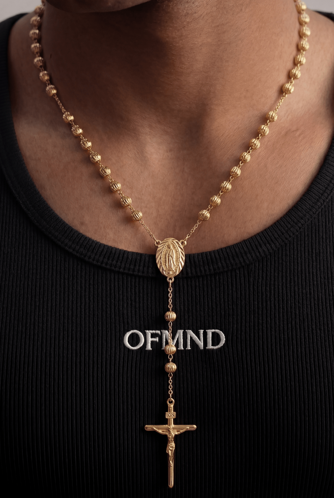 Collana rosario sfaccettato 6mm - OFMND