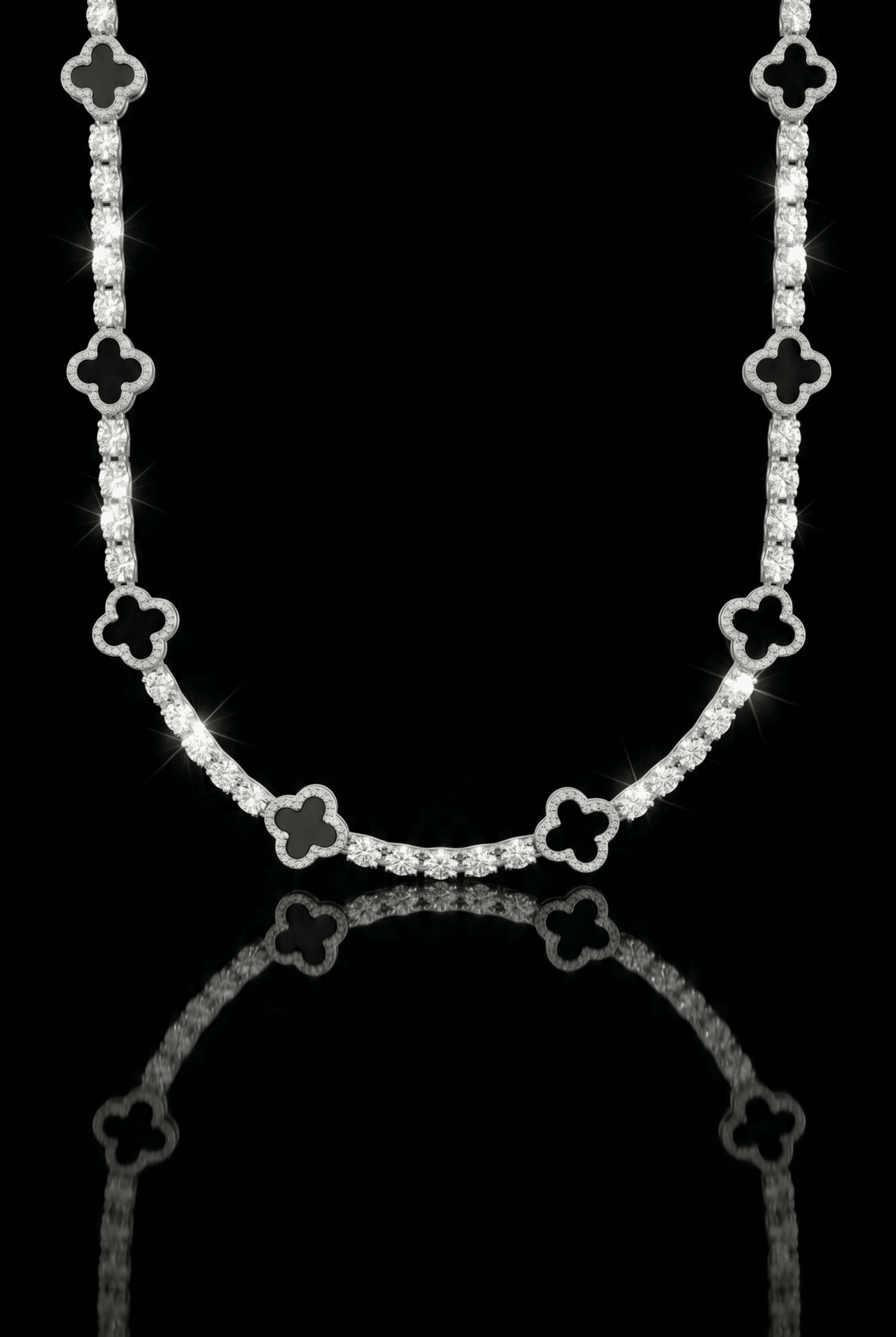 Collana tennis luxury clover - OFMND