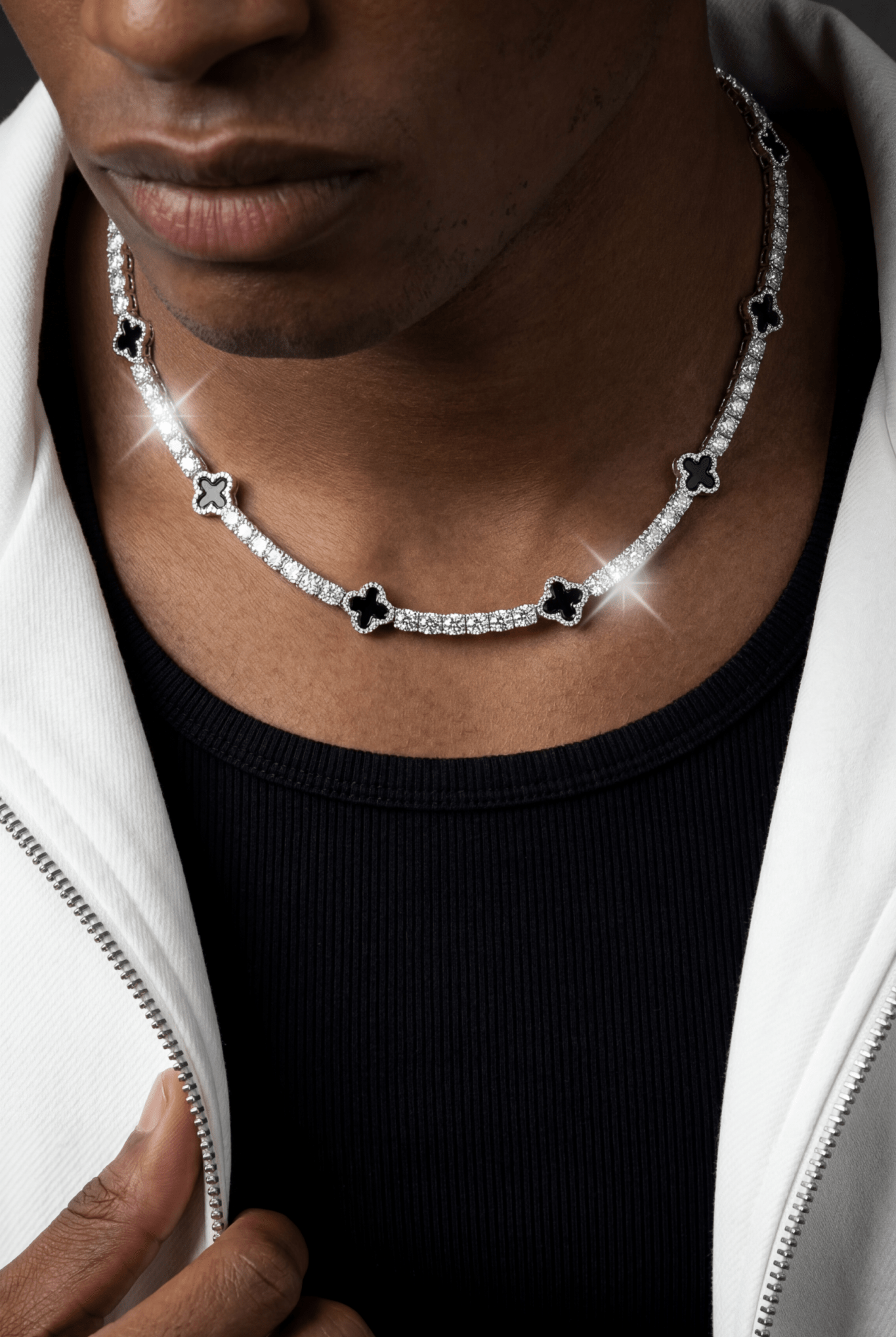 Collana tennis luxury clover - OFMND