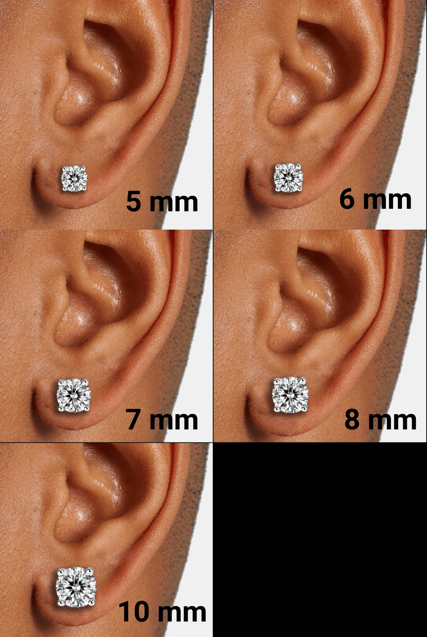 Orecchini punto luce moissanite - OFMND