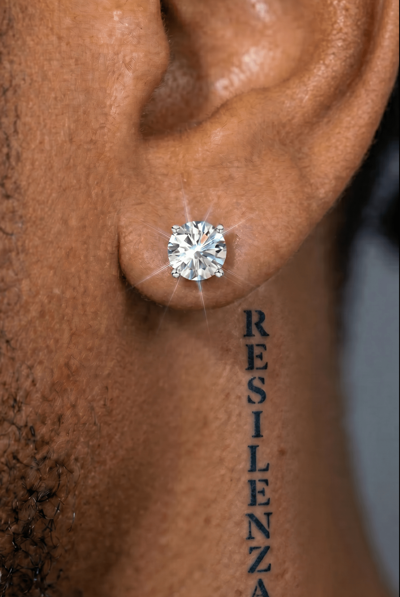 Orecchini punto luce moissanite - OFMND