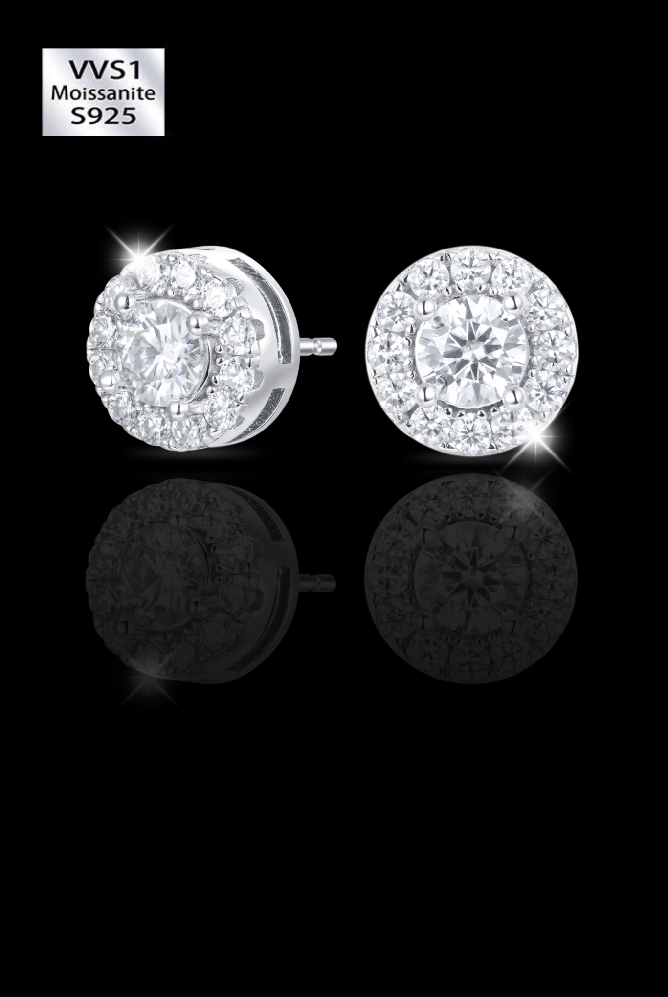 Orecchini ' sparkling ' moissanite - OFMND