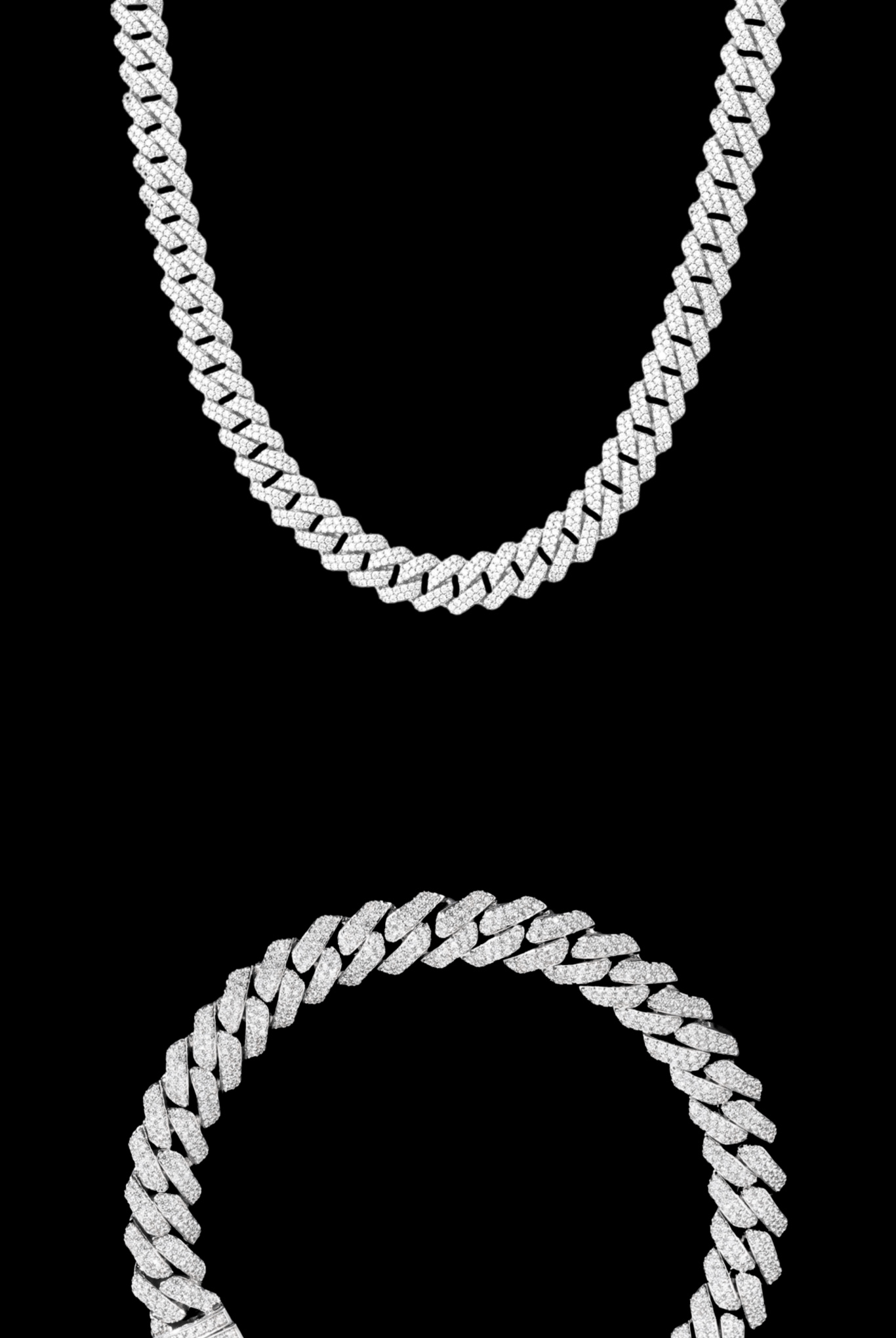 Set bracciale + collana cuban regolabili acciaio - OFMND