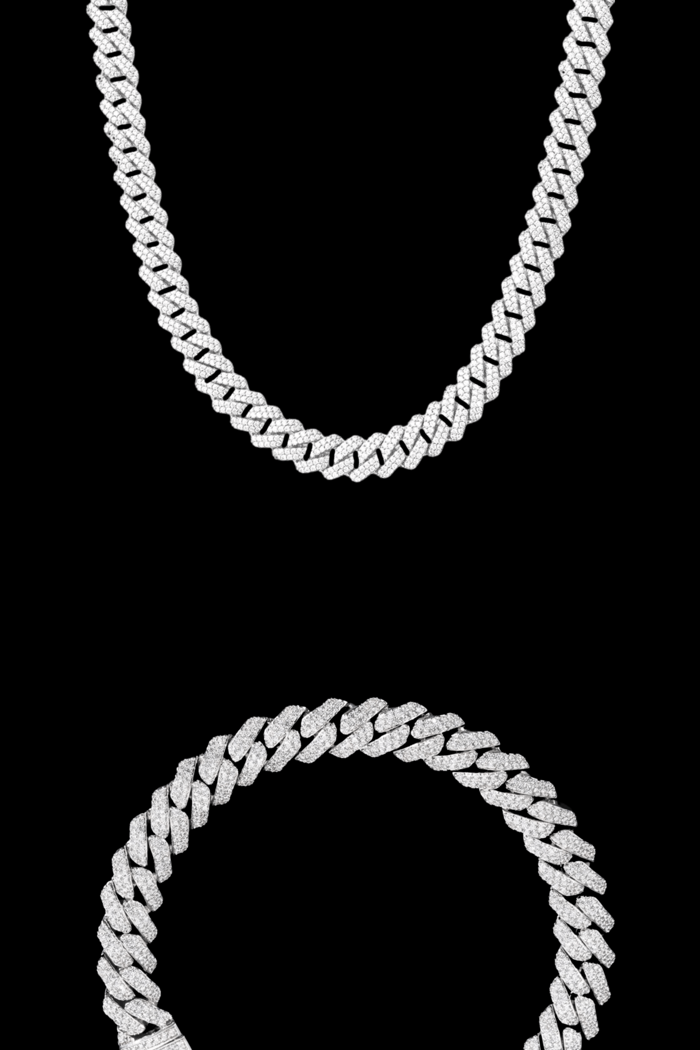 Set bracciale + collana cuban regolabili acciaio - OFMND