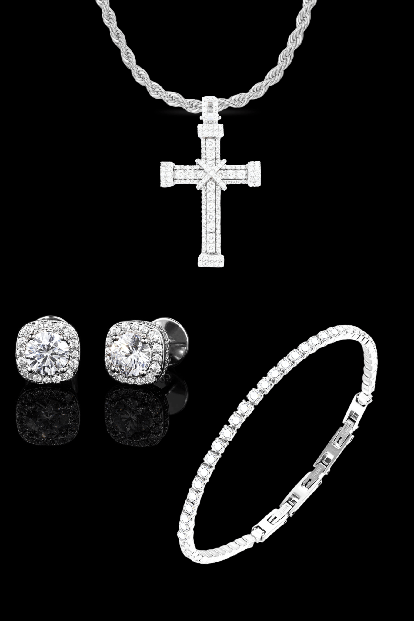 Set collana royal pavè + tennis + orecchini - OFMND