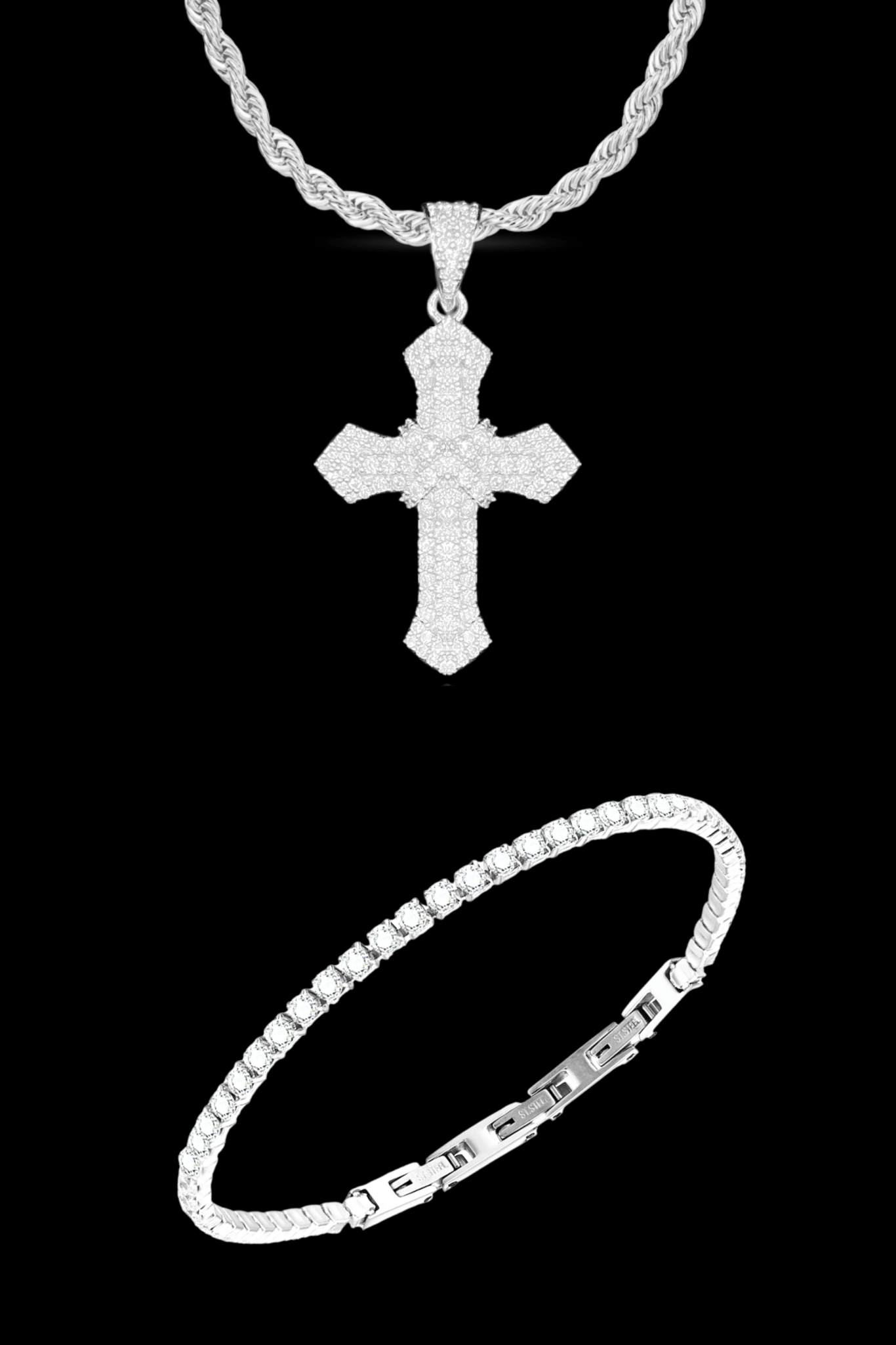 Set cross pavé + tennis - OFMND