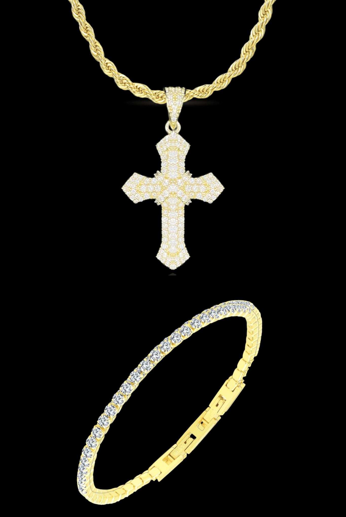 Set cross pavé + tennis - OFMND