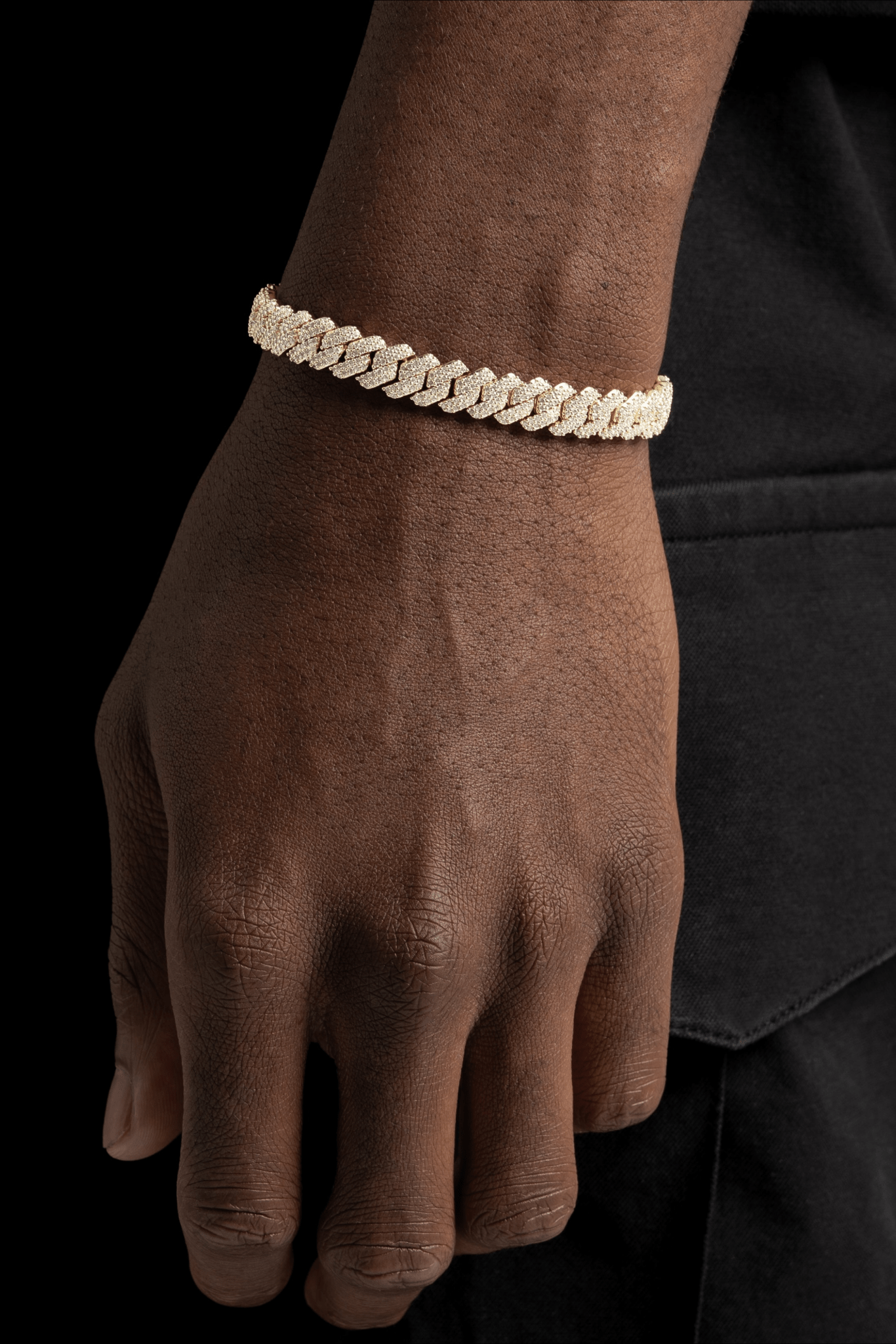 Bracciale cuban 10mm regolabile acciaio - OFMND