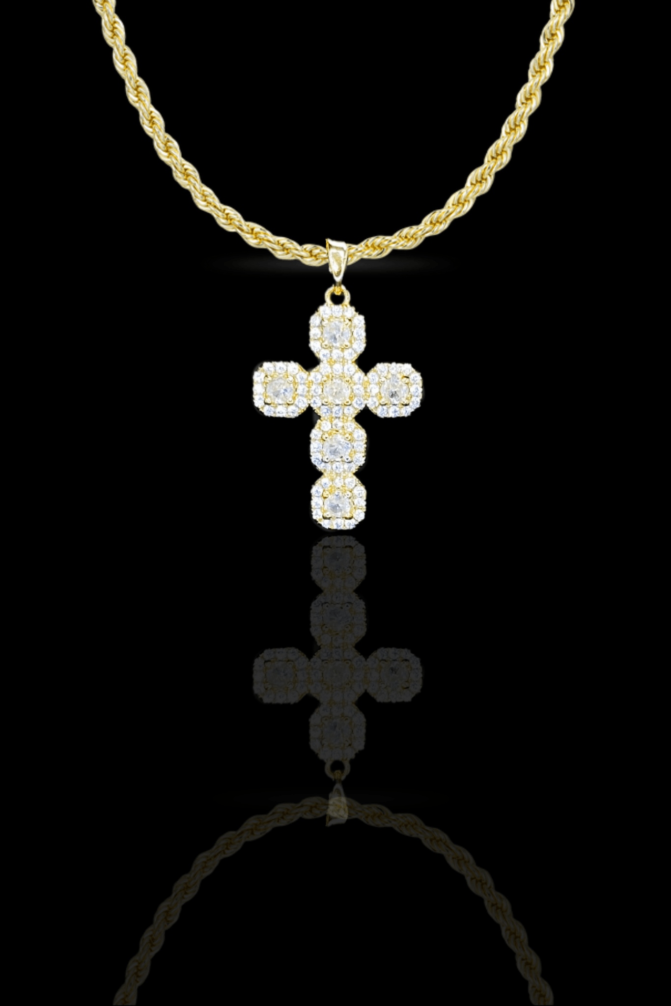 Collana 'cross baguette' - OFMND