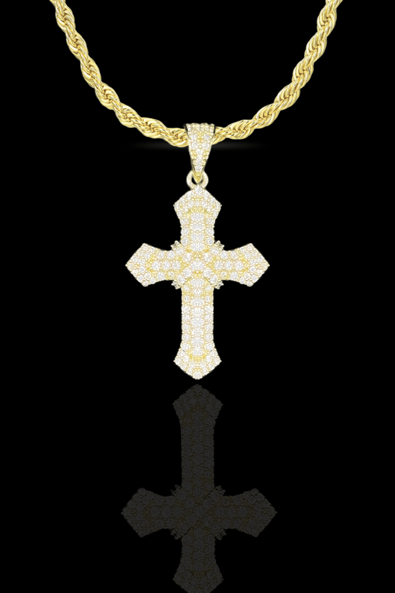 Collana cross pavè - OFMND