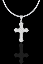 Collana 'cross tennis pavè' - OFMND