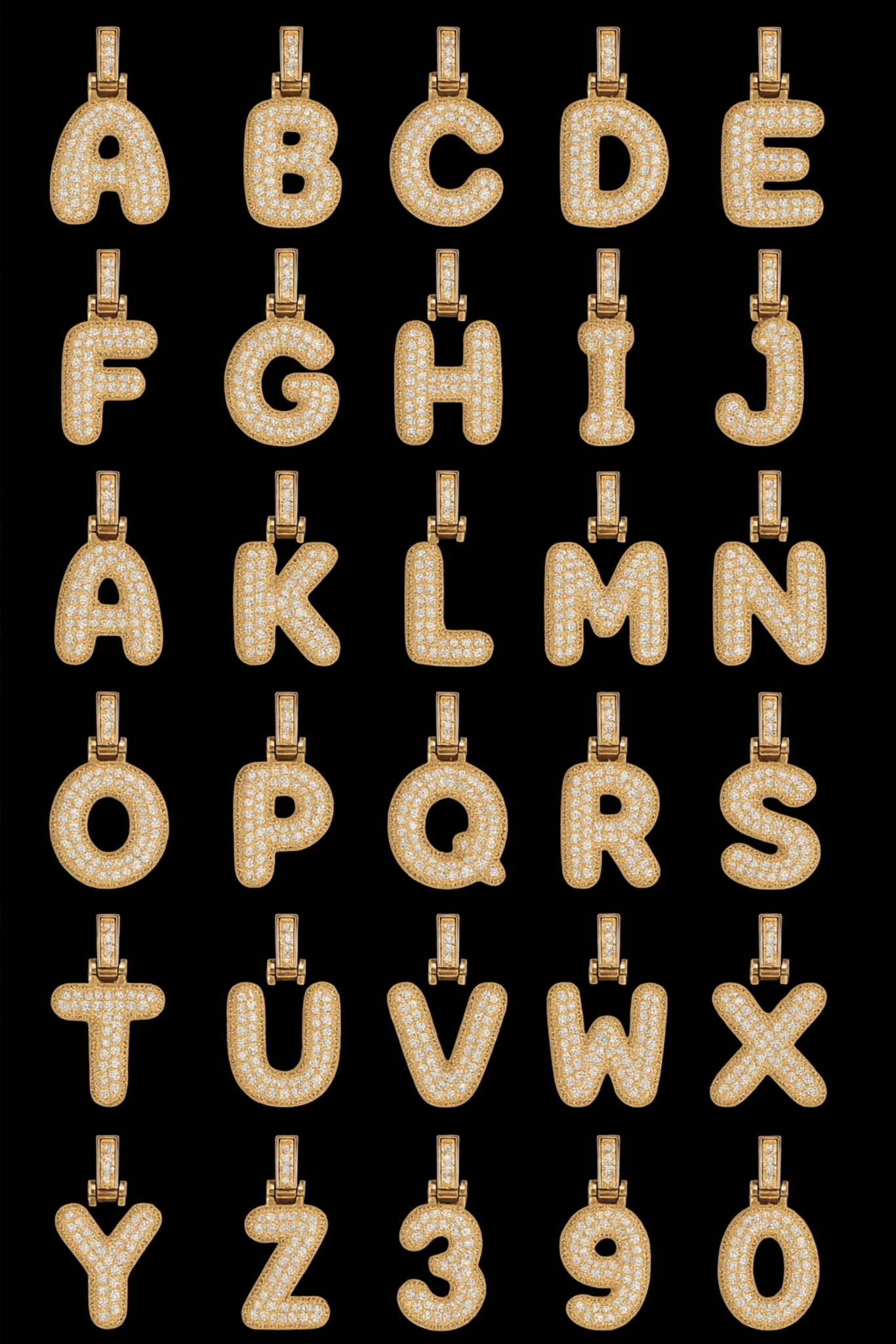 Collana letter pavè - OFMND