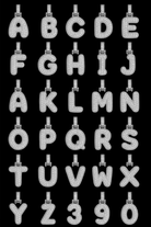 Collana letter pavè - OFMND