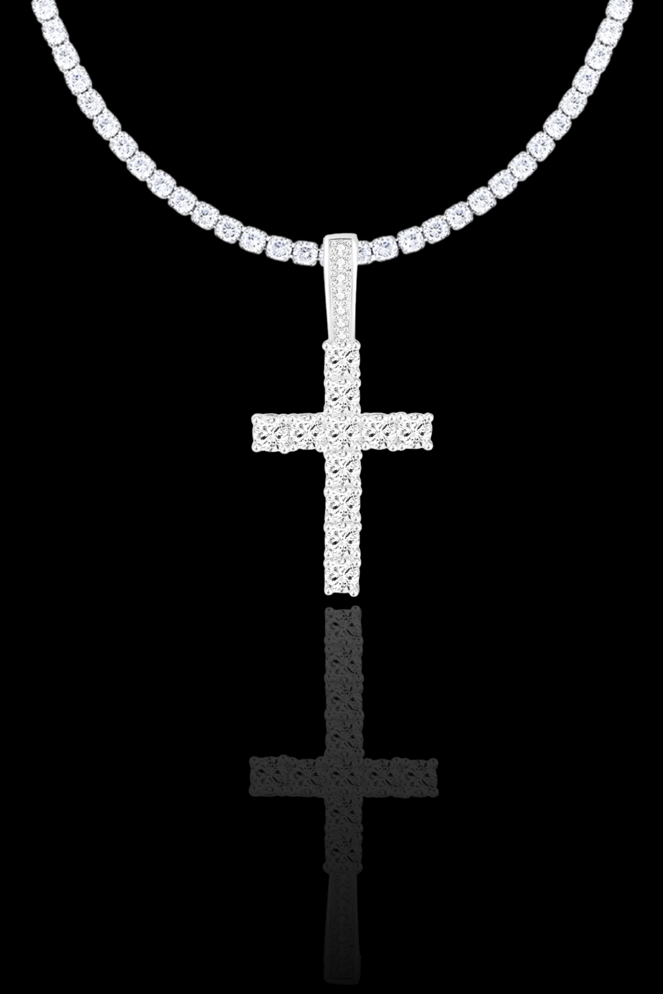 Collana 'luxury tennis cross' - OFMND