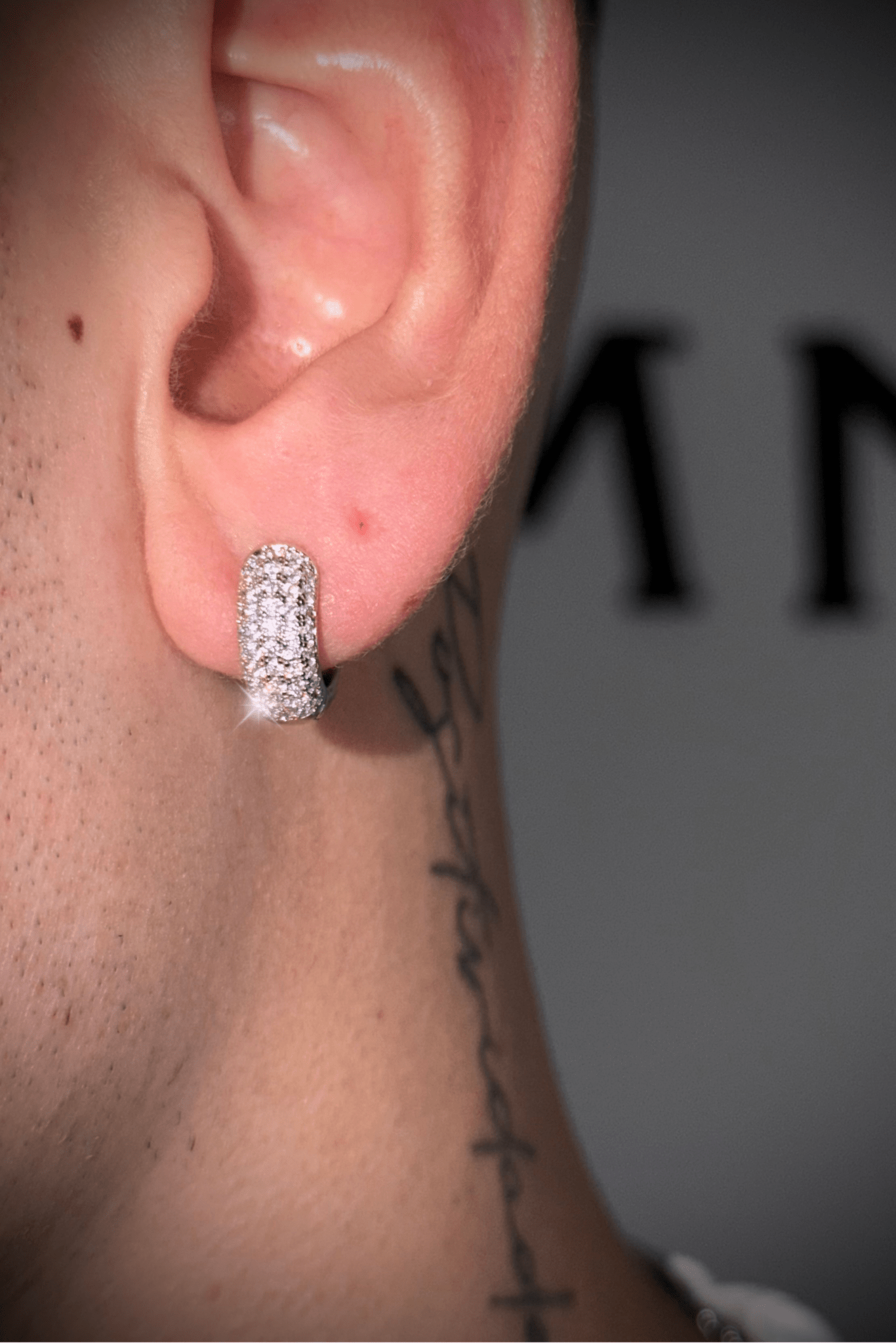 Orecchini ' full pavè ' moissanite - OFMND