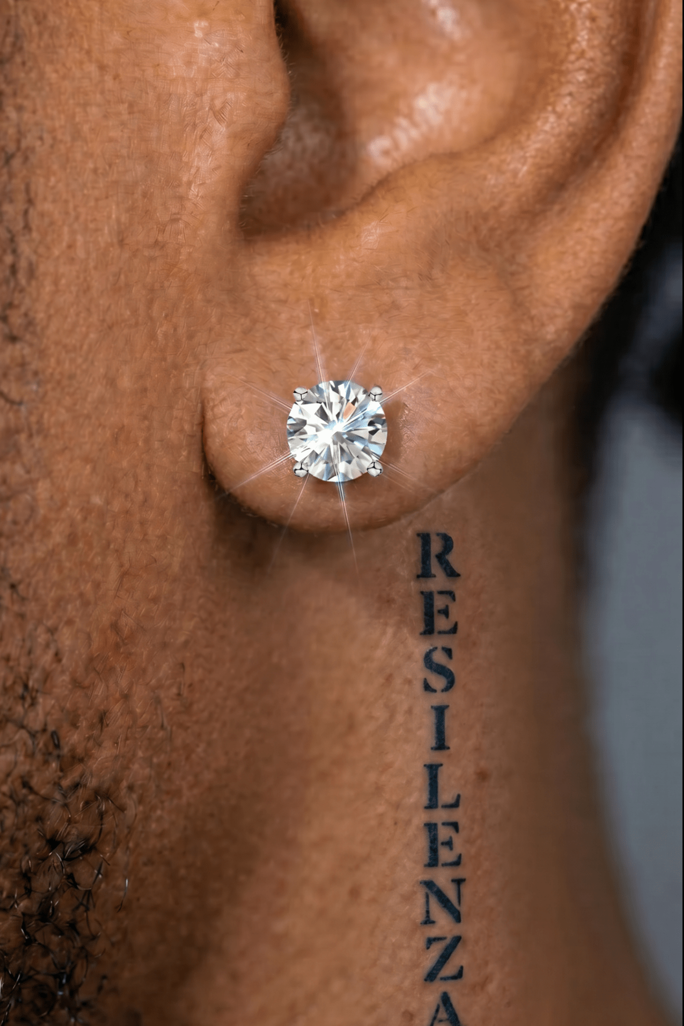 Orecchini punto luce moissanite - OFMND