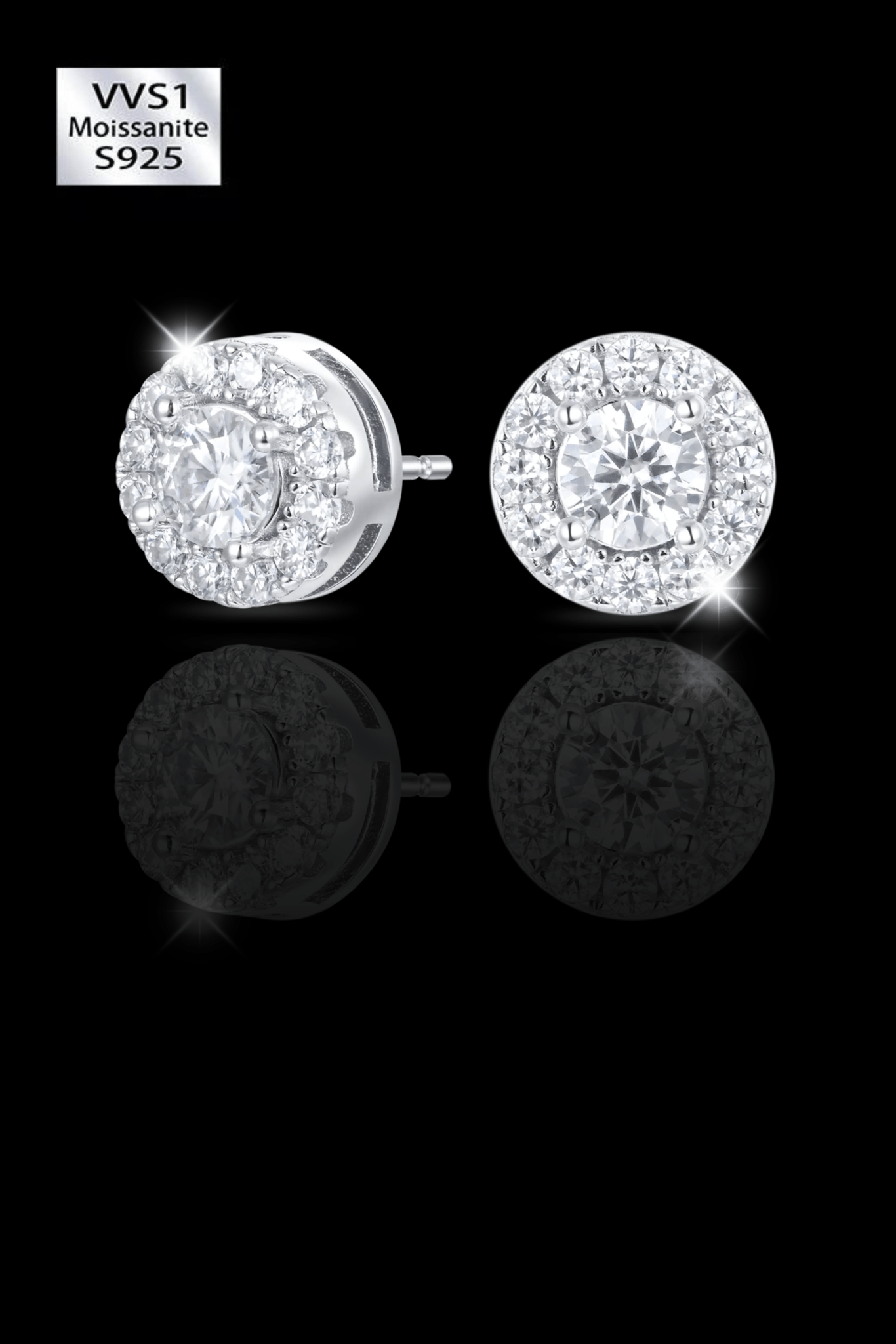 Orecchini ' sparkling ' moissanite - OFMND