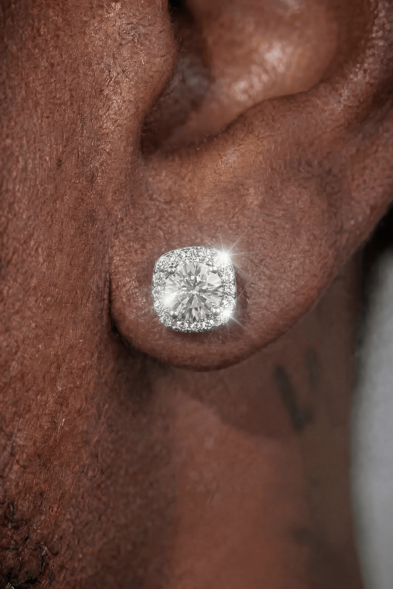 Orecchini 'square diamond' argento 925 - OFMND