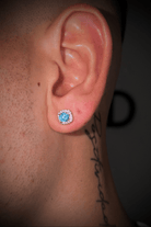 Orecchini square diamond azzurri - OFMND