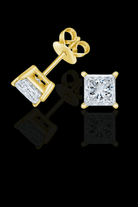 Orecchini 'square stud' argento 925 - OFMND