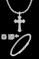 Set argento collana masterpiece + tennis + orecchini - OFMND