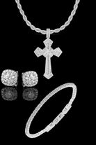 Set argento collana masterpiece + tennis + orecchini - OFMND