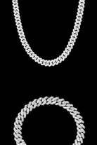 Set bracciale + collana cuban regolabili acciaio - OFMND