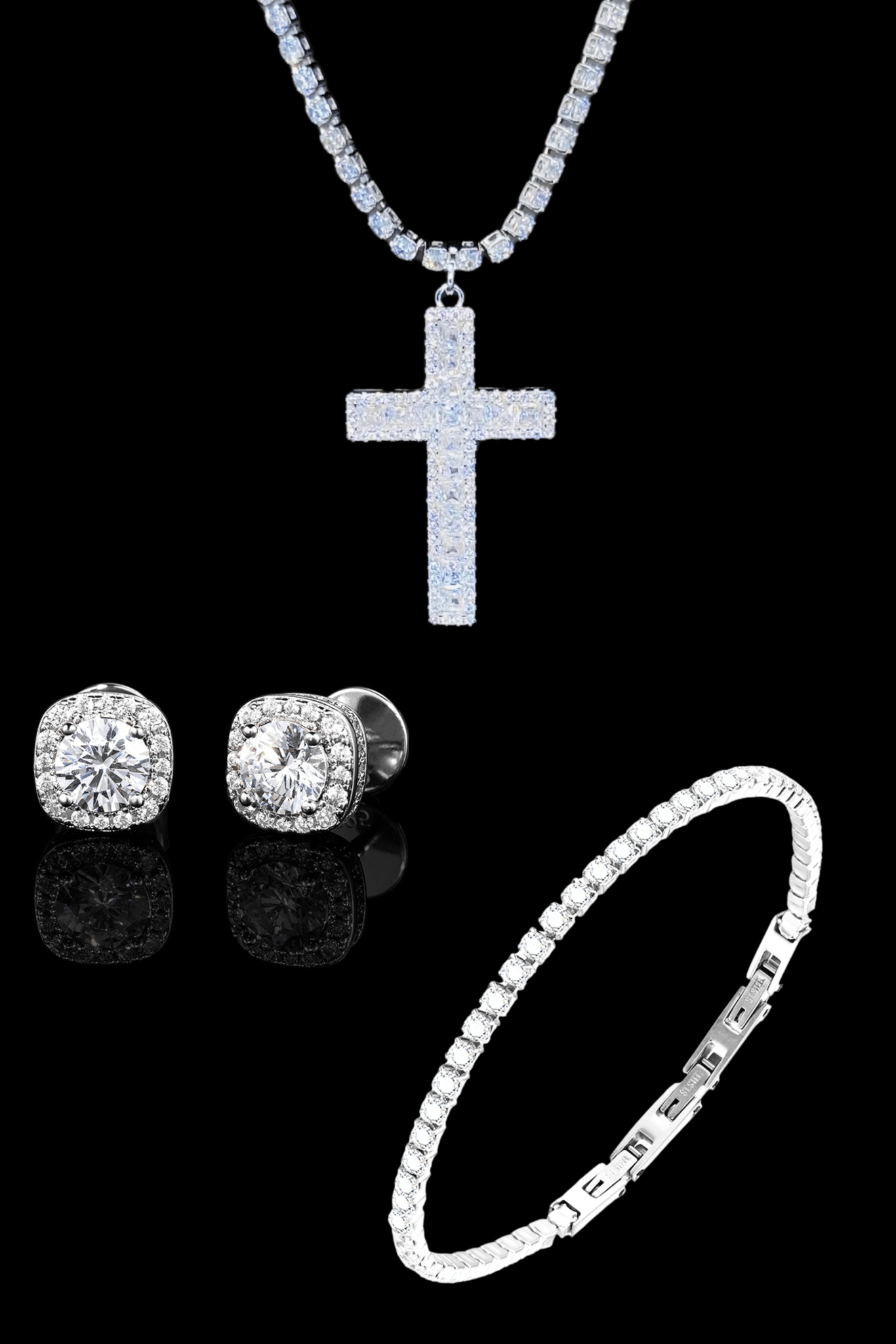 Set cross diamond + orecchini - OFMND