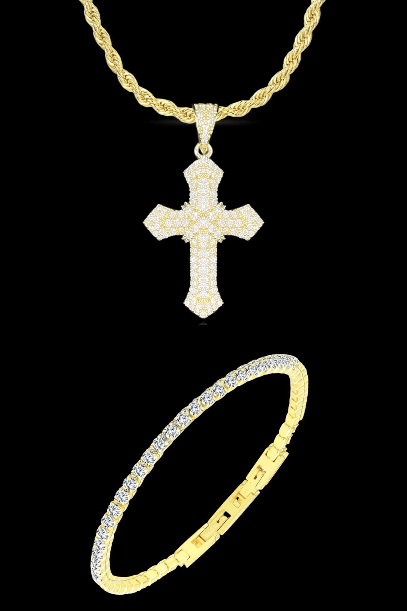 Set cross pavé + tennis - OFMND